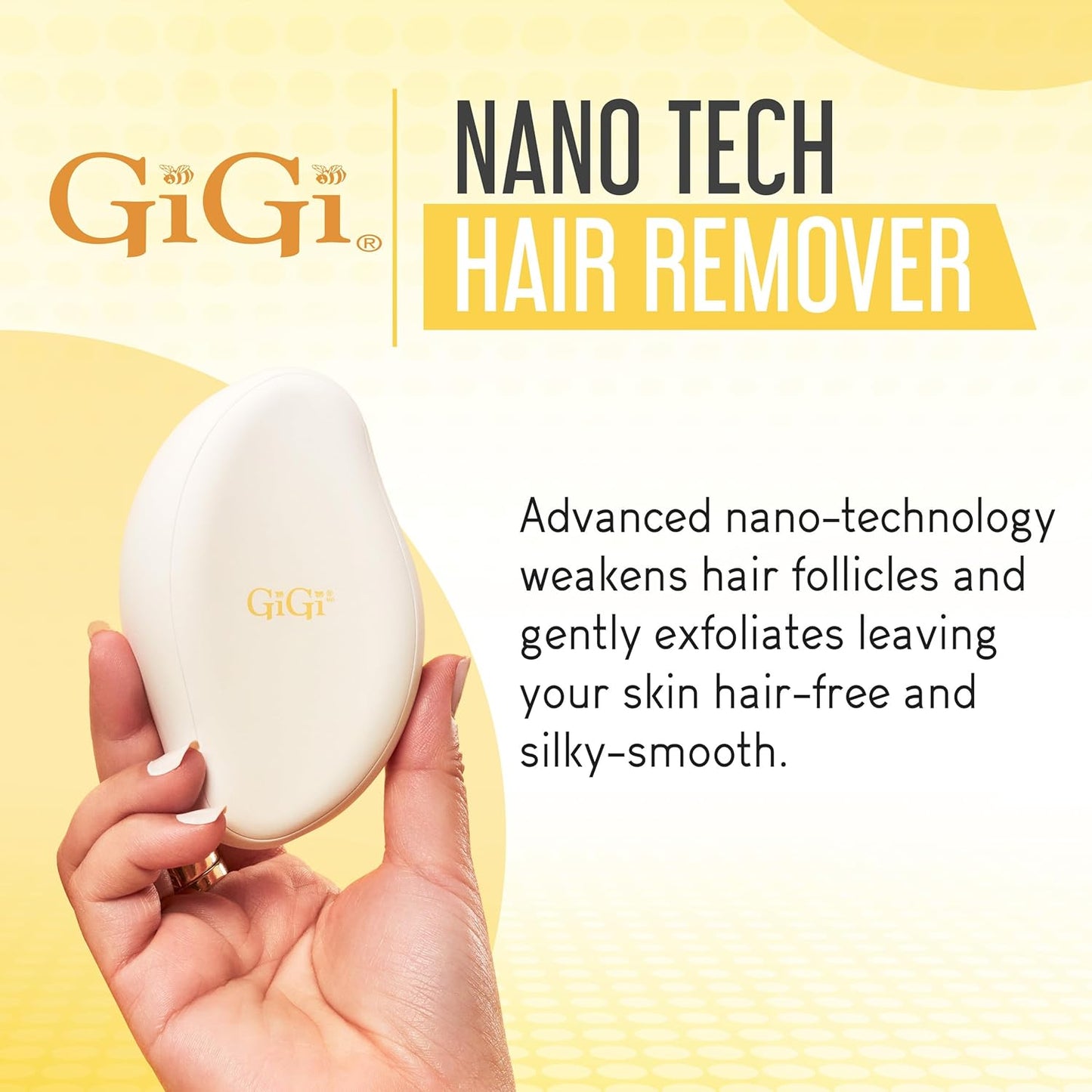 Nano Tech Crystal Hair Remover – Painless Reusable Hair Removal Tool for Legs, Arms & Bikini, Exfoliating Nano Hair Eraser for Women