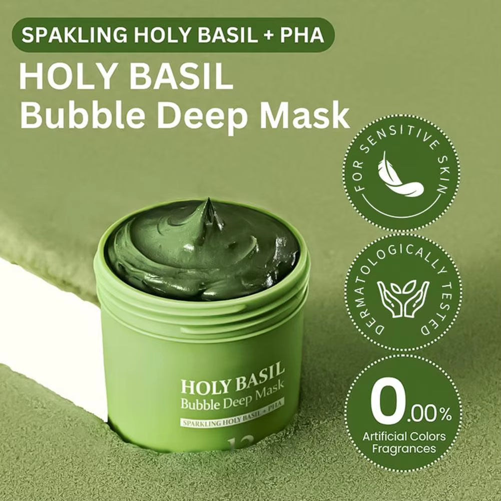 Carbonic Acid Holy Basil Bubble Facial Mask