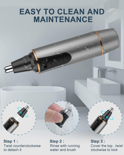 Nose Hair Trimmer for Men - Rechargeable - Waterproof