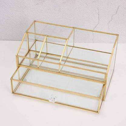 Glass Makeup Brush Holder, Jewelry Display Box