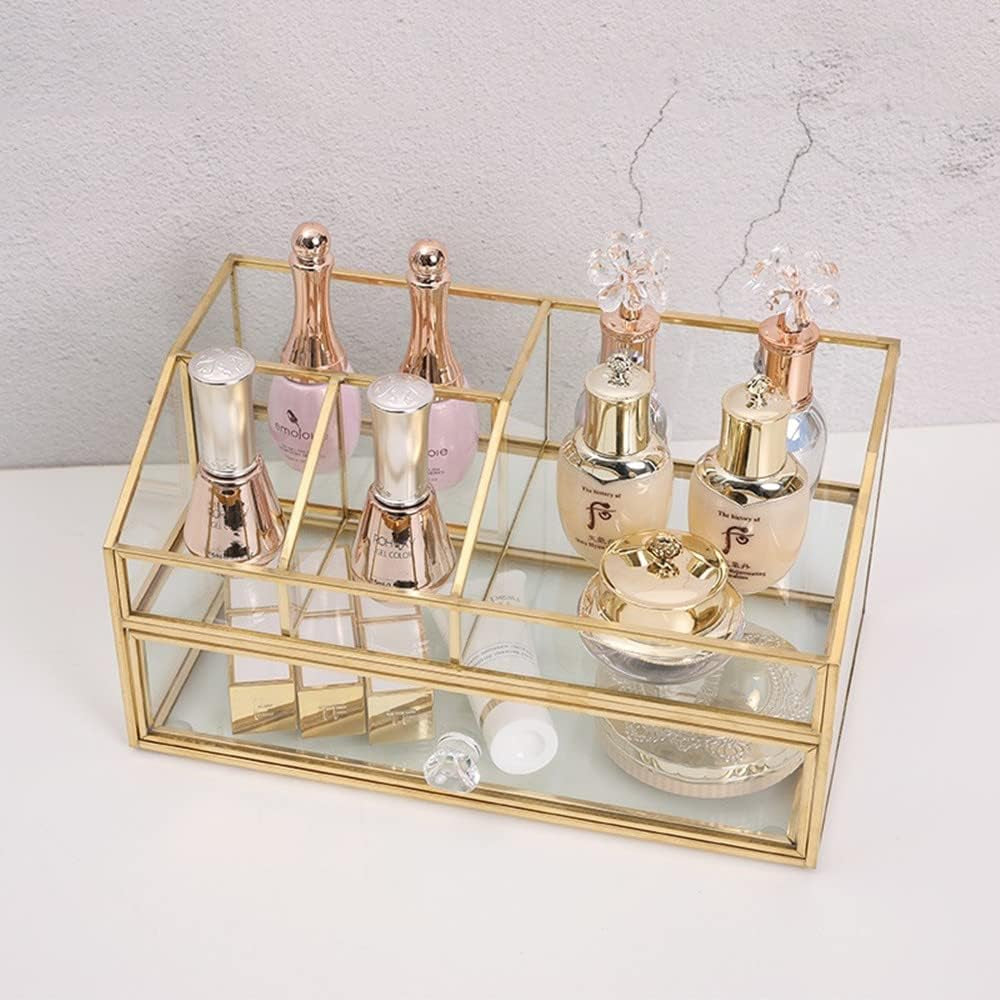 Glass Makeup Brush Holder, Jewelry Display Box