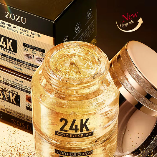 24K Gold Hyaluronic Acid Eye Cream anti Dark Circles - Firming - Moisturizing 
