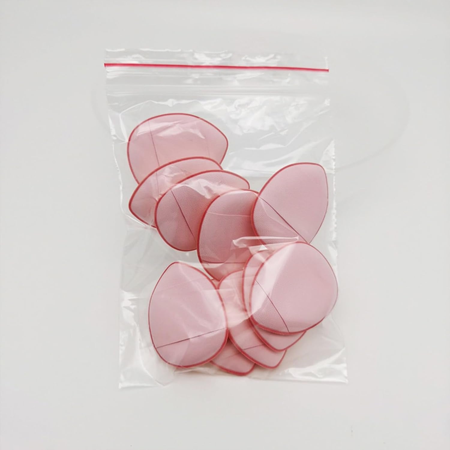 7Pcs Pink Finger Puff, Mini Makeup Sponge Puff