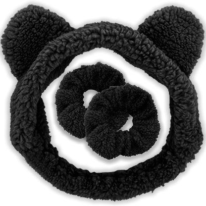 Spa Headband, Teddy Bear Headbands with Wrist Bands