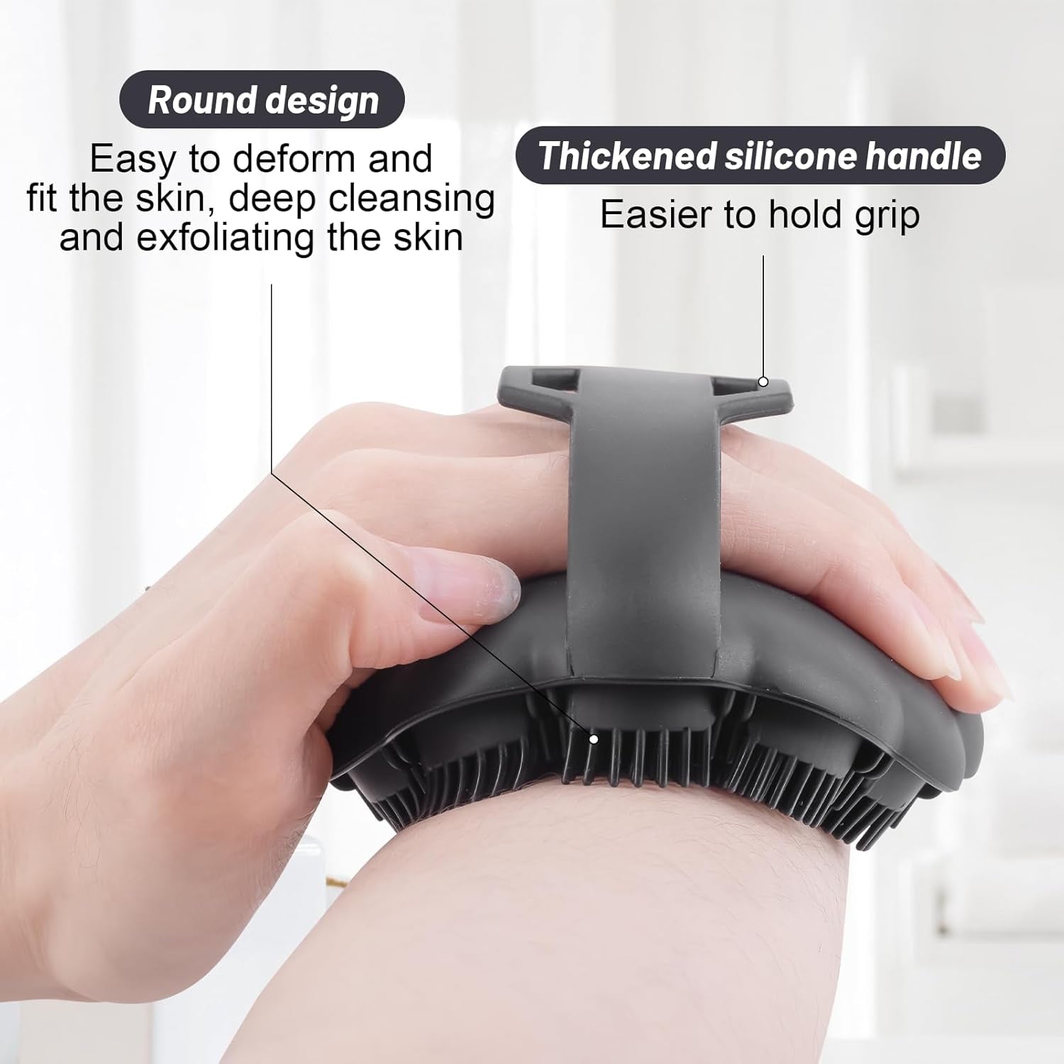  Shower Brush Exfoliating Silicone Scrubber