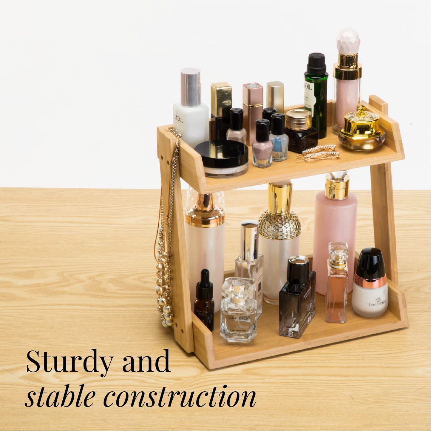 Bamboo Makeup & Countertop Organizer