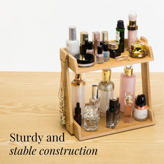 Bamboo Makeup & Countertop Organizer