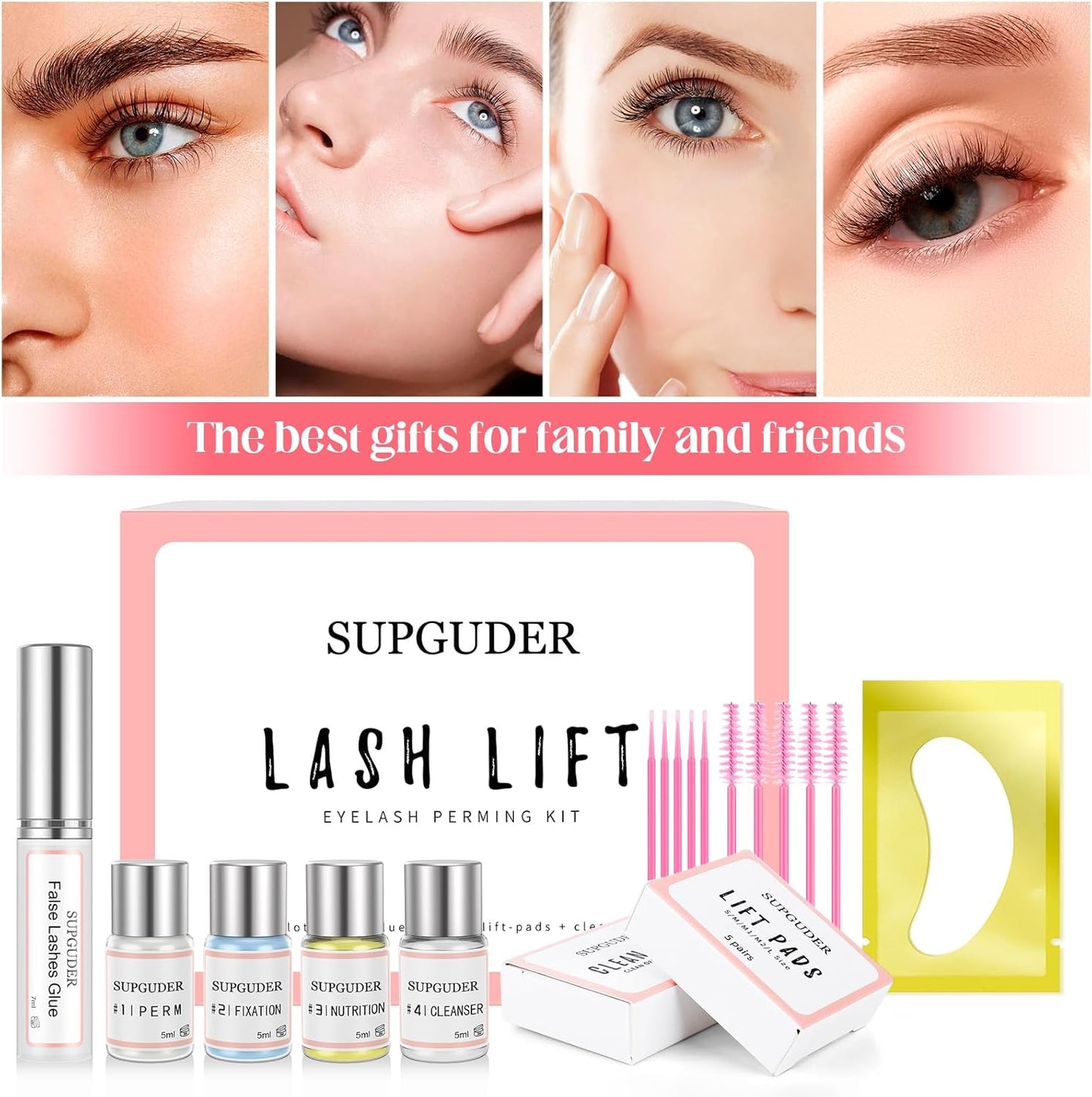  Lash Lift Kit Eyelash Perm Kit, Professional Eyelash Curling Lash Extension Set