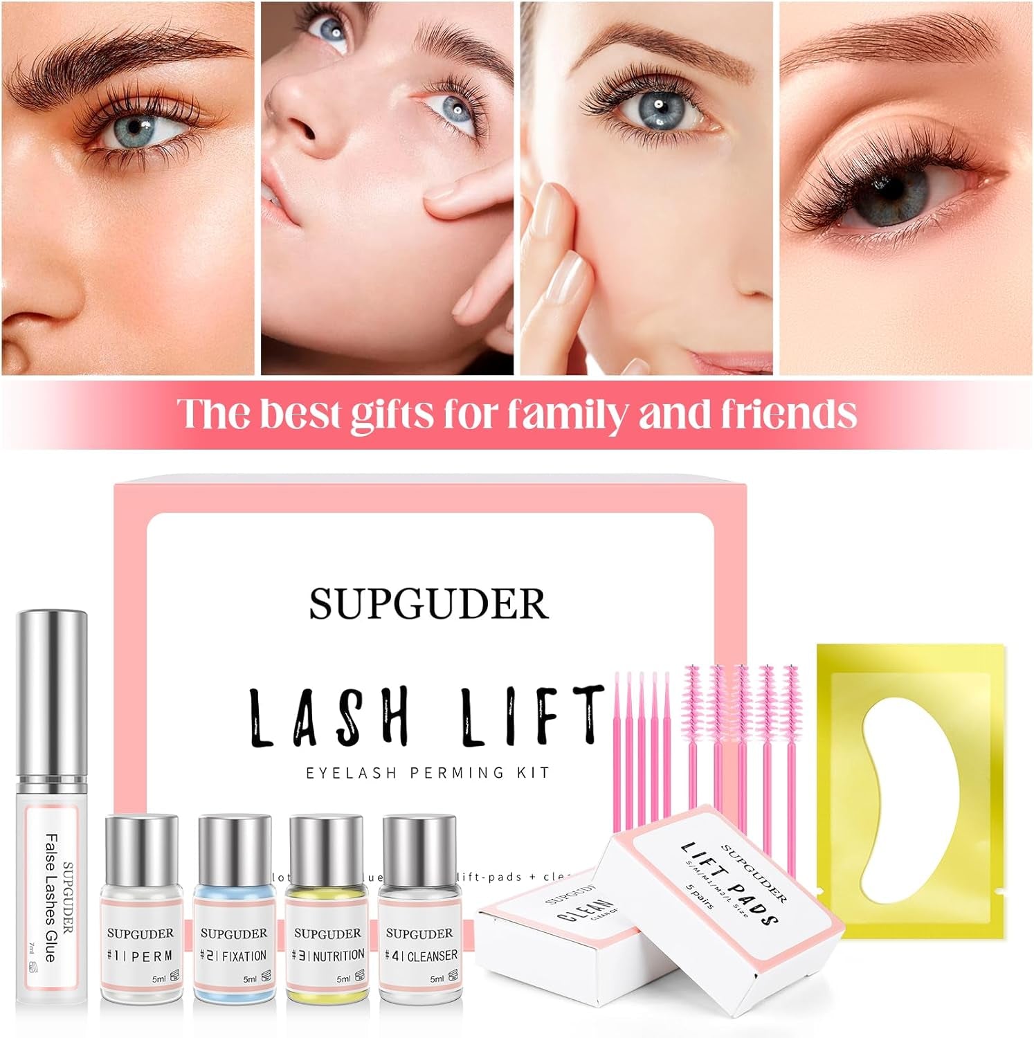  Lash Lift Kit Eyelash Perm Kit, Professional Eyelash Curling Lash Extension Set