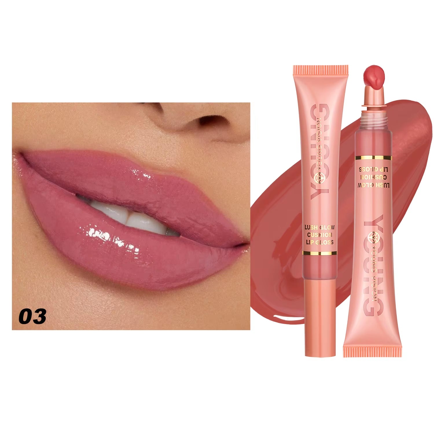 6 Color Brightening Lip Color - Moisturizing Lip Glaze