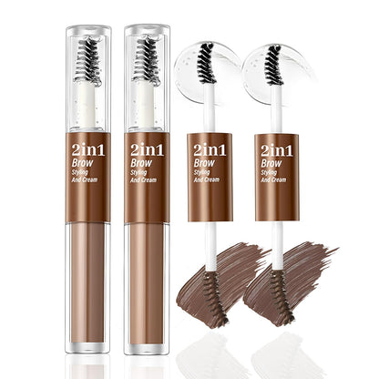  Clear Eyebrow Gel, Long-Wear, Waterproof (Dark Brown+Natural Brown)