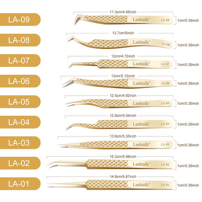 Lashtalk Precision Tweezer - Eyelash Extensions Set 