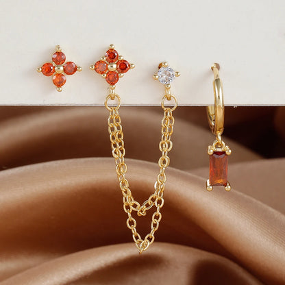 Birthstone Earrings Set