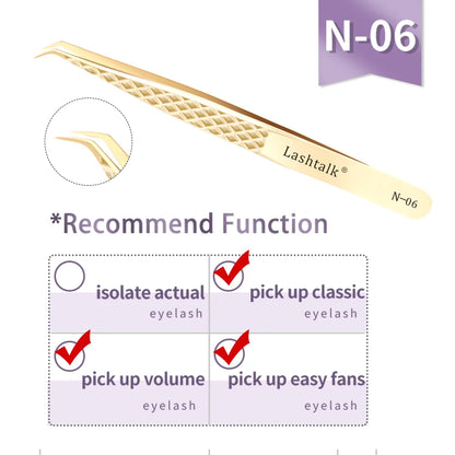 Lashtalk Precision Tweezer - Eyelash Extensions Set 