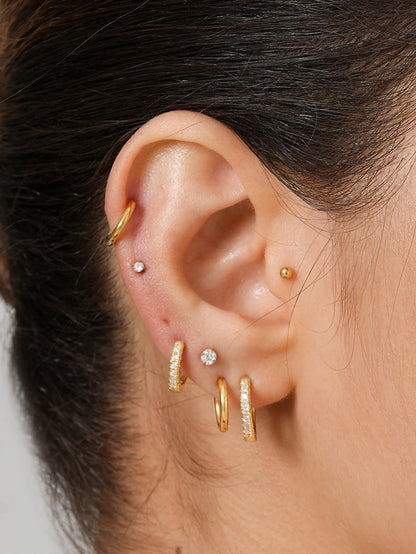  Small Gold Hoop Stud Earrings for Women