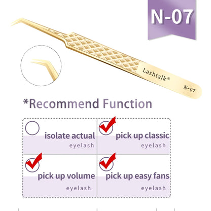 Lashtalk Precision Tweezer - Eyelash Extensions Set 