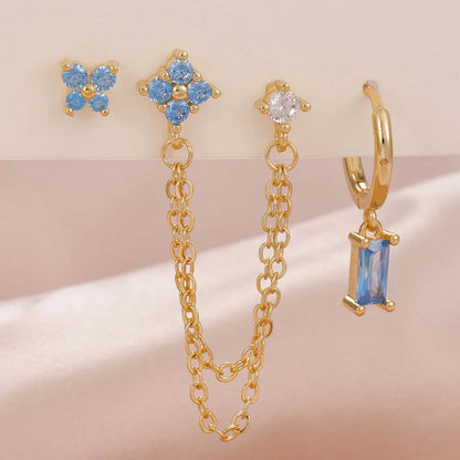 Birthstone Earrings Set