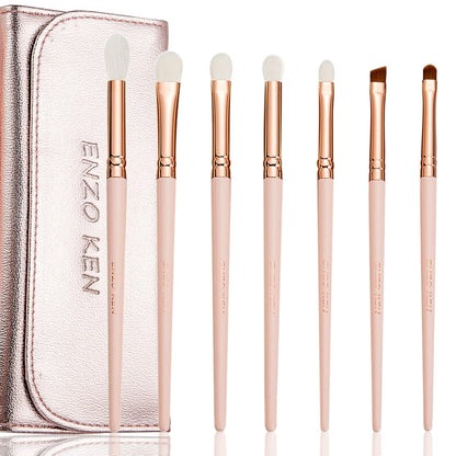 Natural Goat Hair Makeup Brush Set with Case