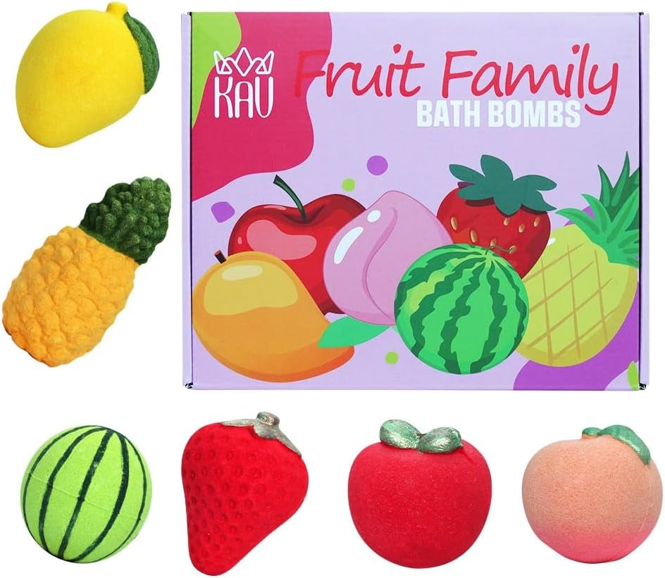 Fruit Family Bath Bomb Set - All Natural Scented 