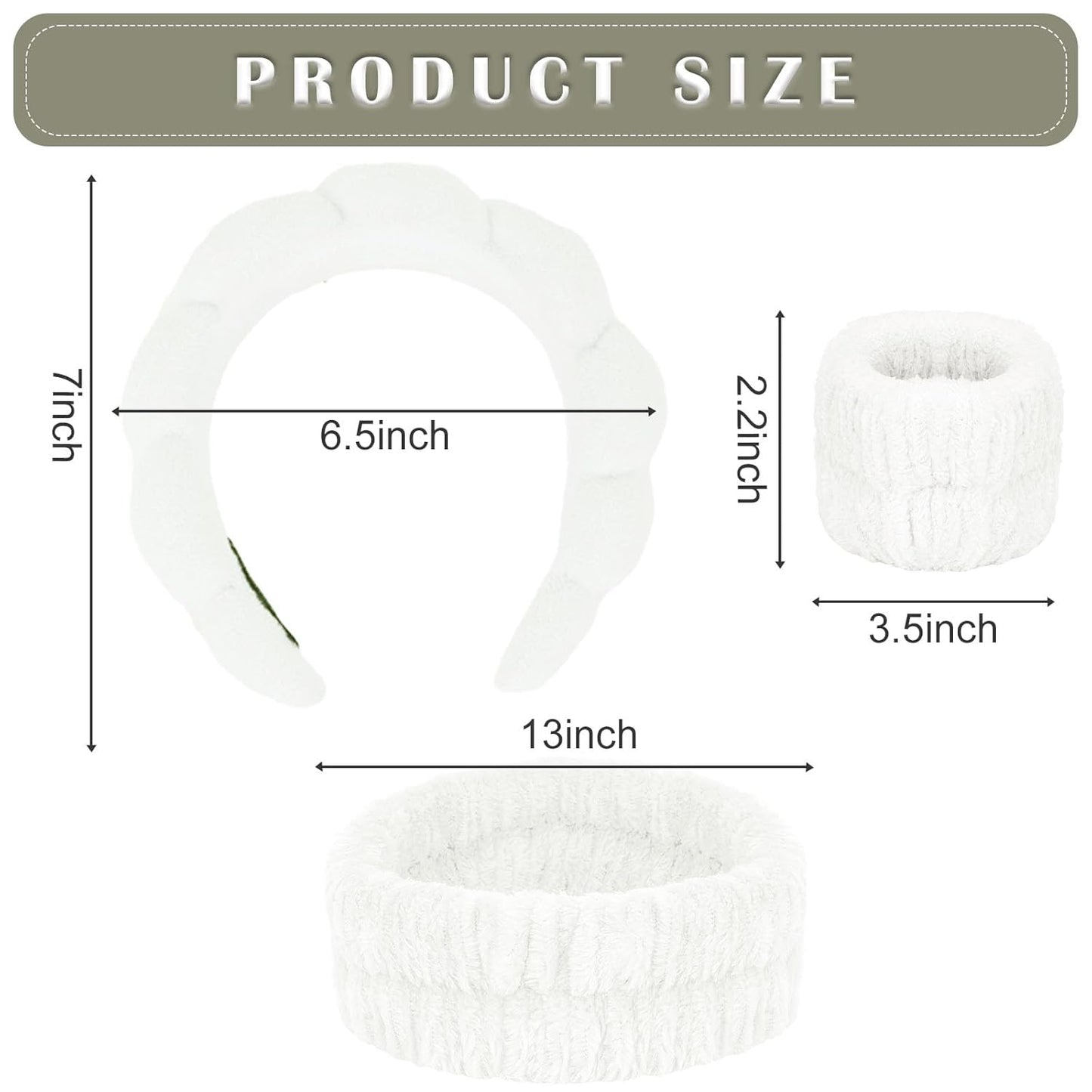 Spa Headband & Wristband Set