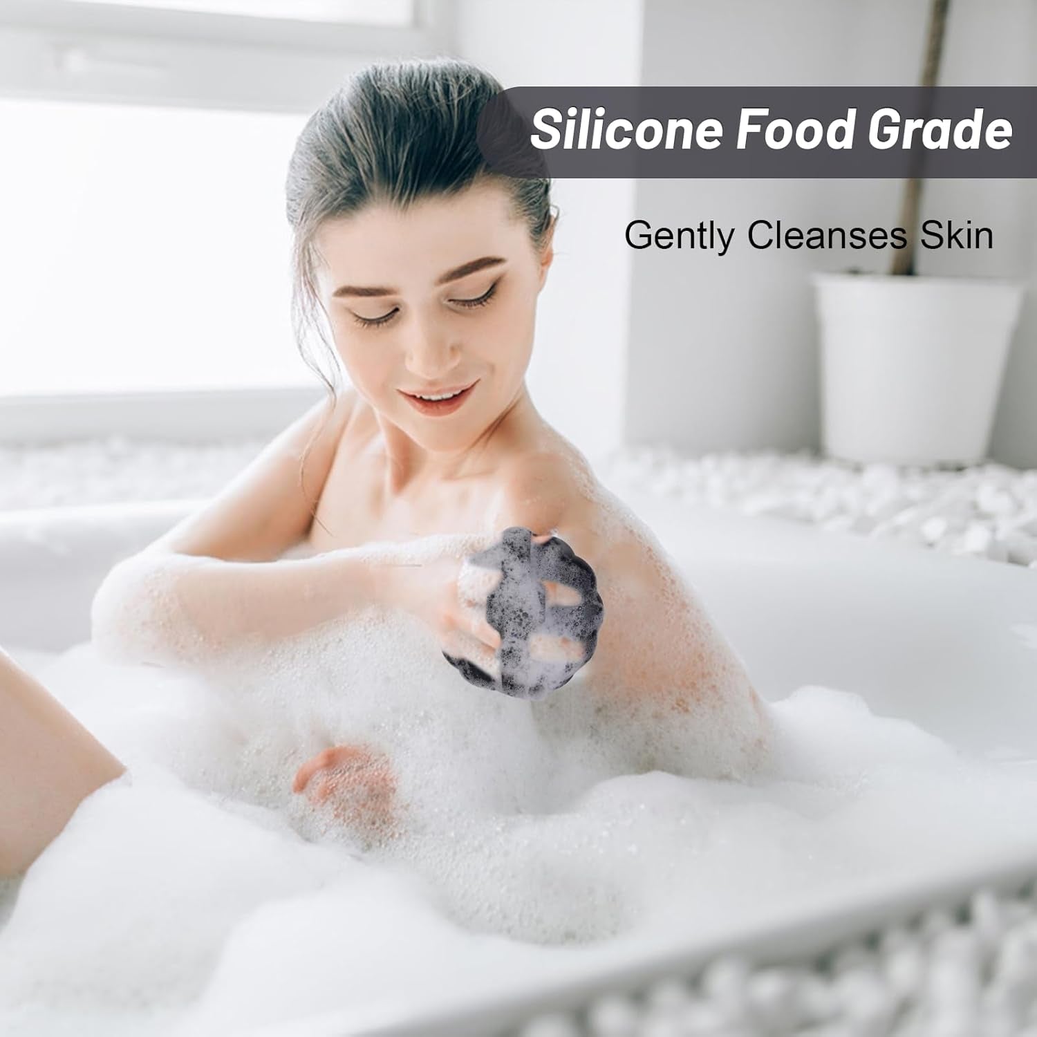  Shower Brush Exfoliating Silicone Scrubber