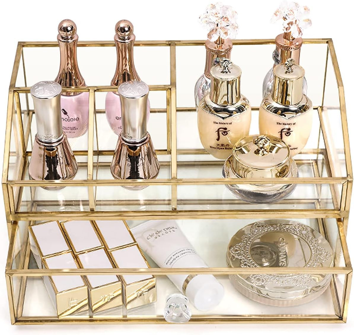 Glass Makeup Brush Holder, Jewelry Display Box