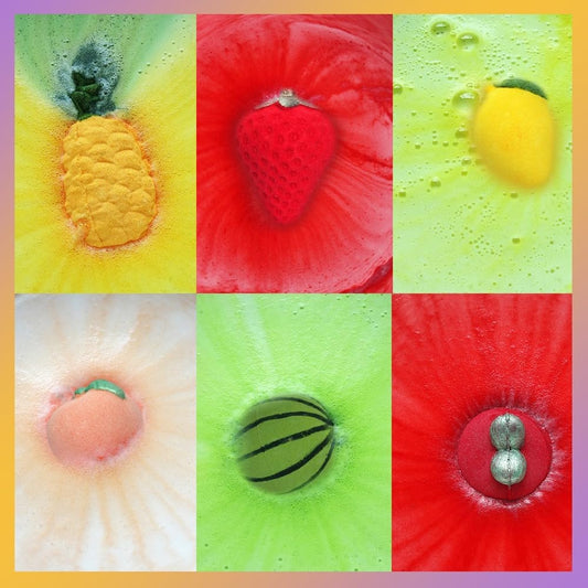 Fruit Family Bath Bomb Set - All Natural Scented 