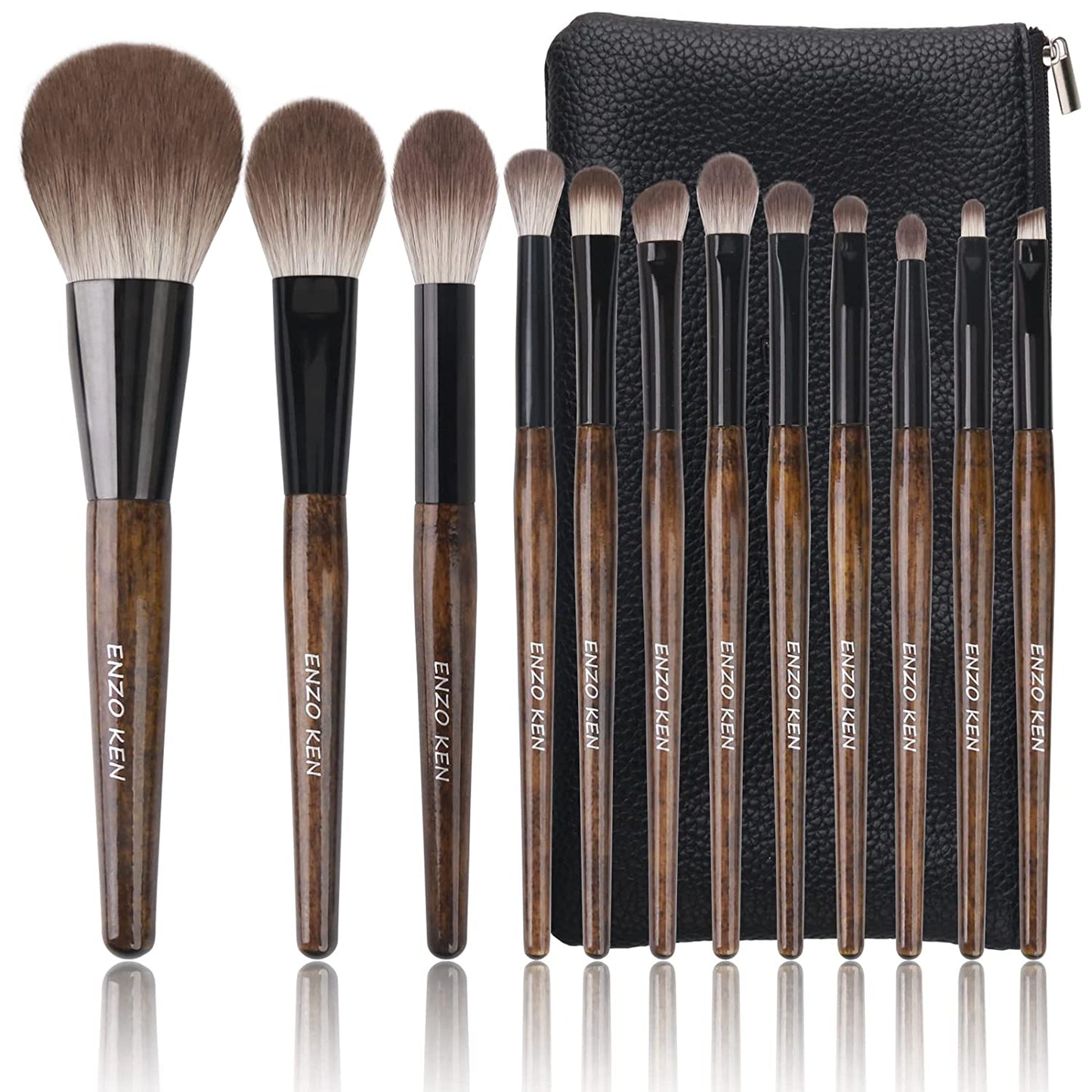 Natural Goat Hair Makeup Brush Set with Case