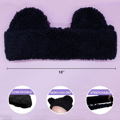 Spa Headband, Teddy Bear Headbands with Wrist Bands