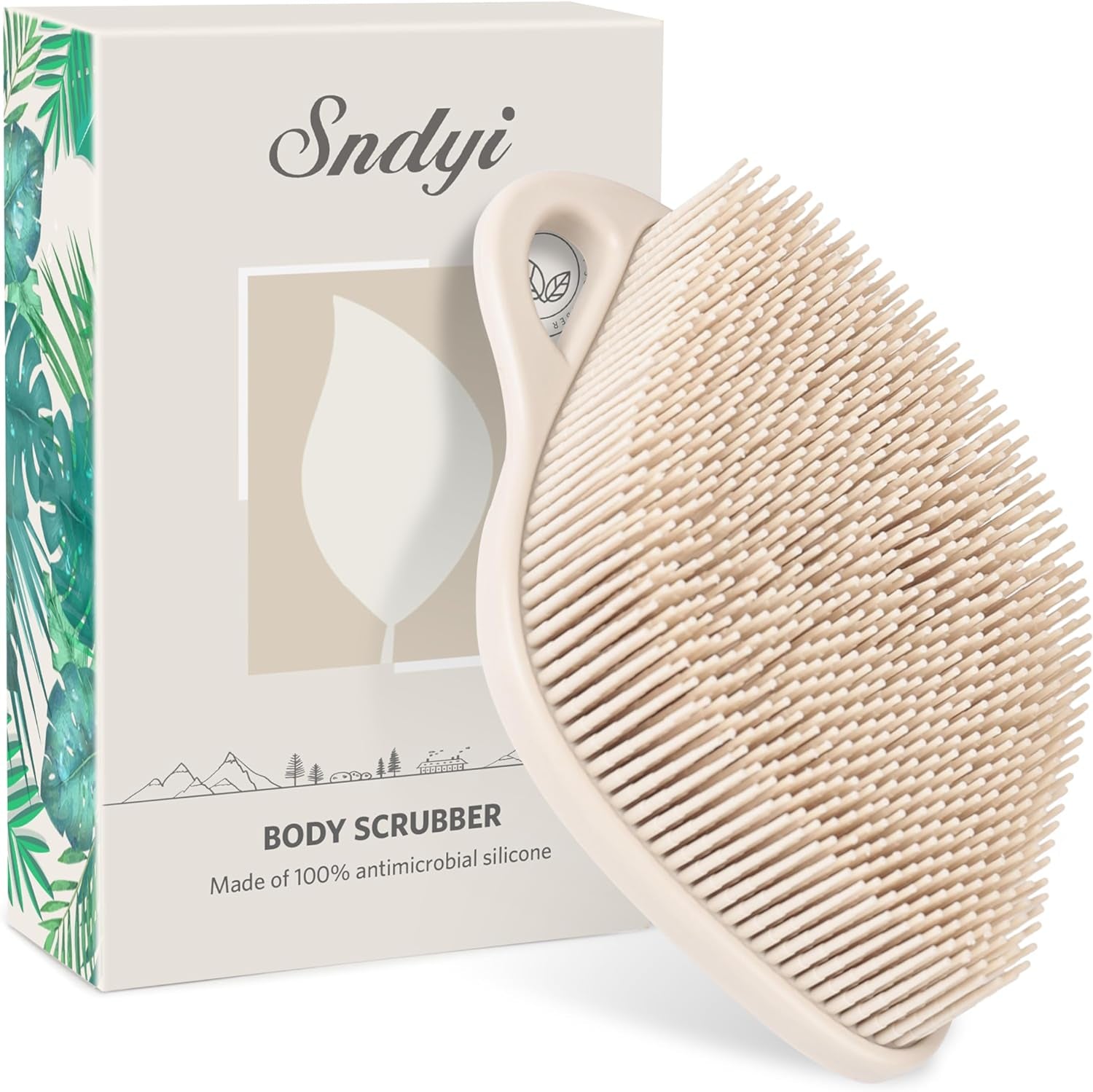 Silicone Body Scrubber, Gentle Exfoliating Scrubber for Sensitive Skin