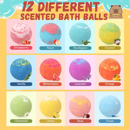  Organic Bath Bombs for Kids with Surprise inside
