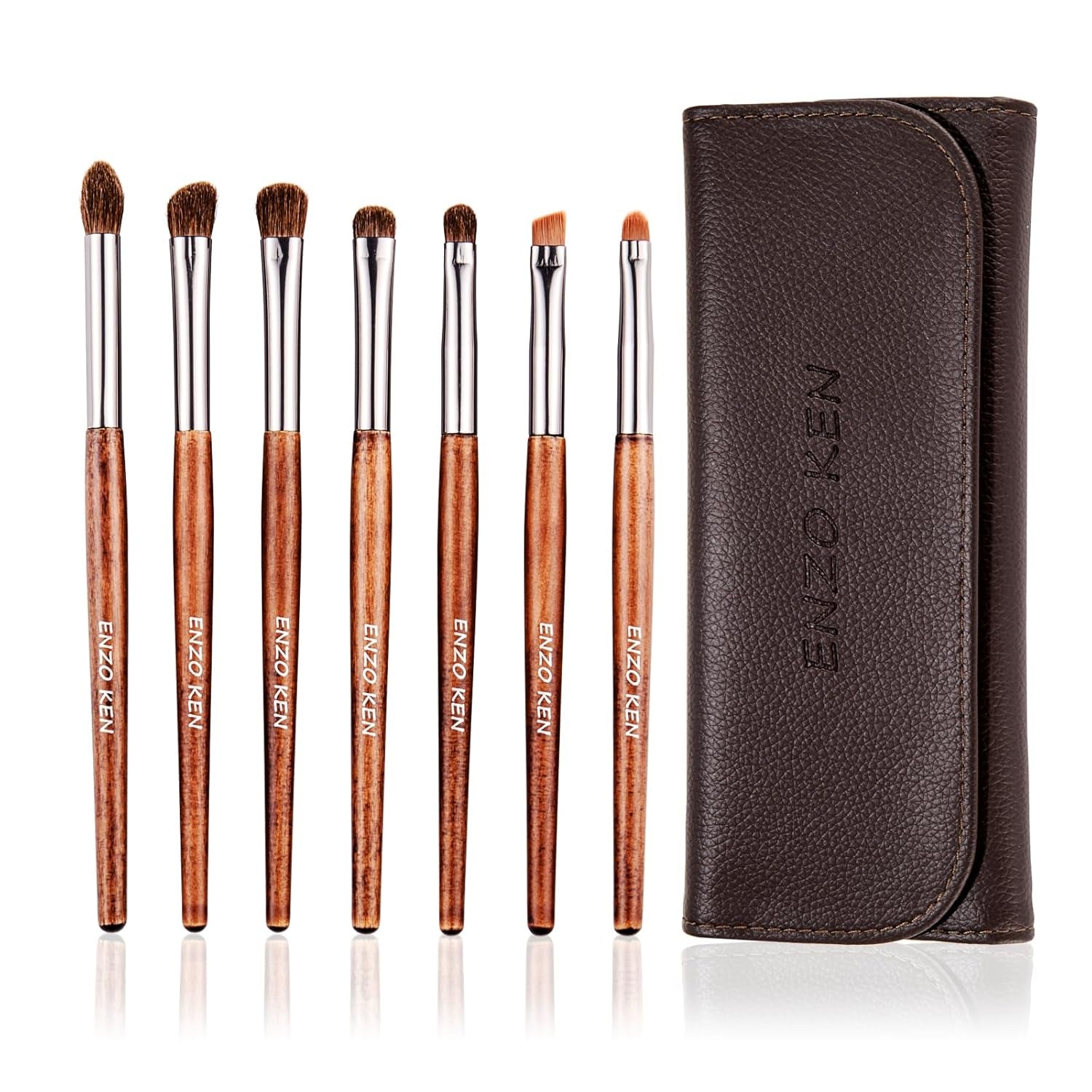 Natural Goat Hair Makeup Brush Set with Case