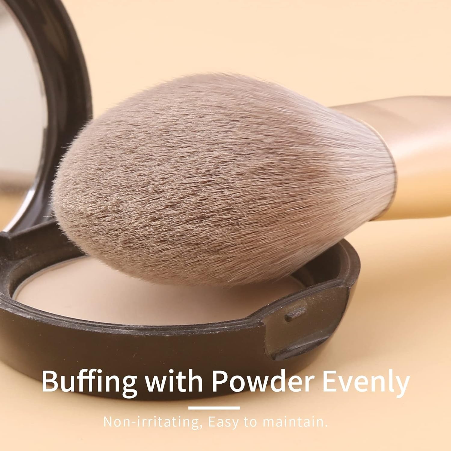 Natural Hair Makeup Brush Set Professional, Fox Hair Makeup Brushes Set with Case