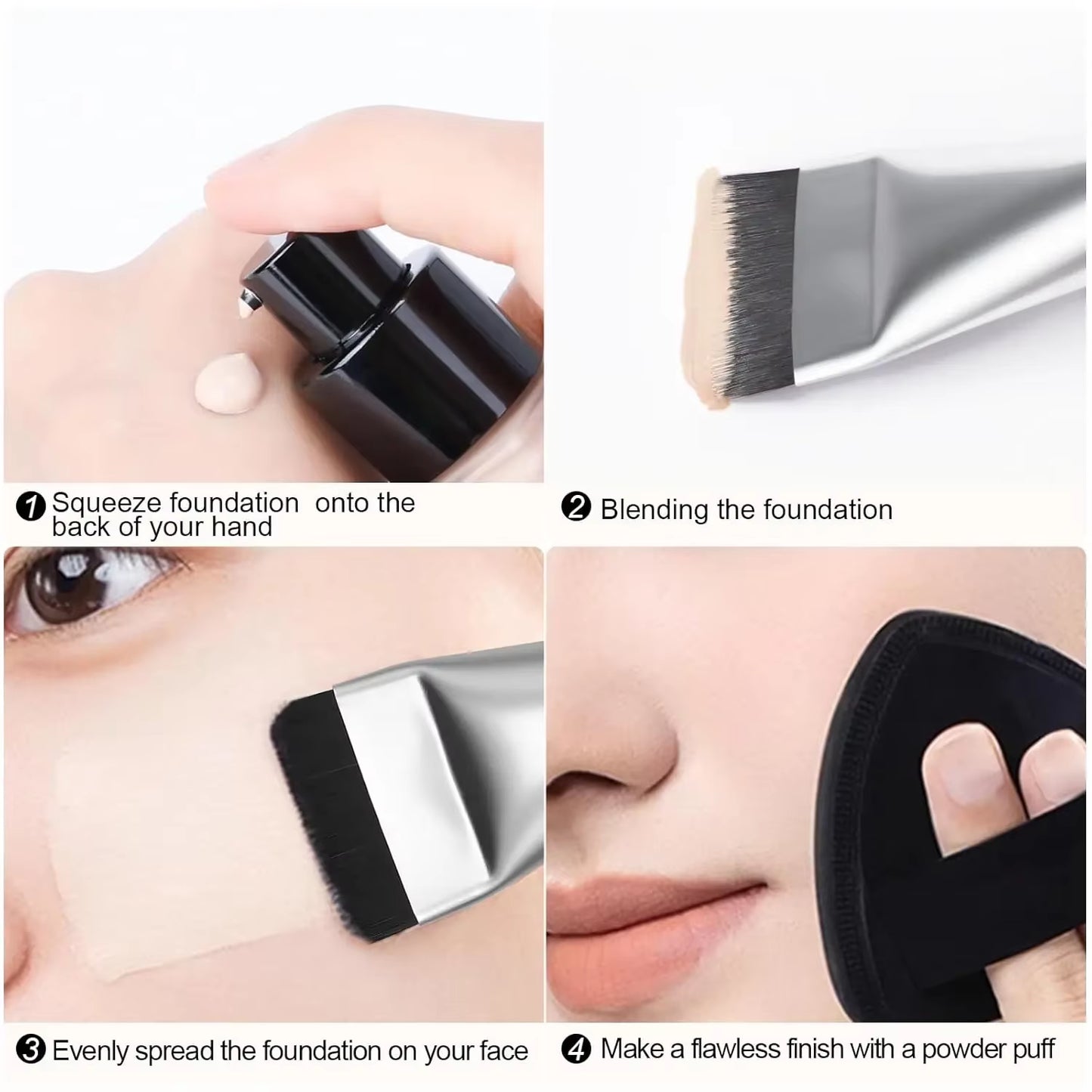 Flat Foundation Brush, Mask Brush, Makeup Spatula, Liquid Foundation Brush