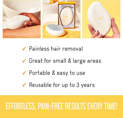 Nano Tech Crystal Hair Remover – Painless Reusable Hair Removal Tool for Legs, Arms & Bikini, Exfoliating Nano Hair Eraser for Women