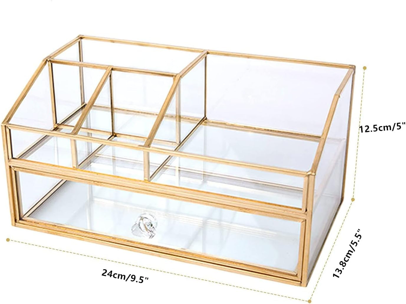 Glass Makeup Brush Holder, Jewelry Display Box