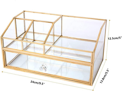Glass Makeup Brush Holder, Jewelry Display Box