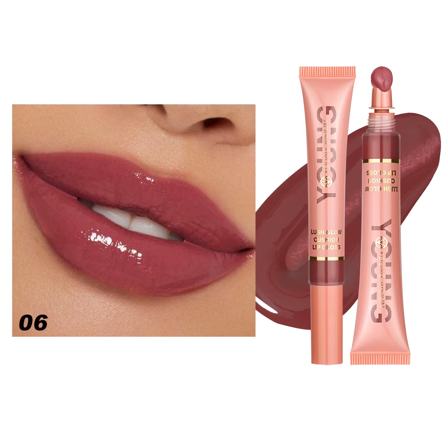 6 Color Brightening Lip Color - Moisturizing Lip Glaze