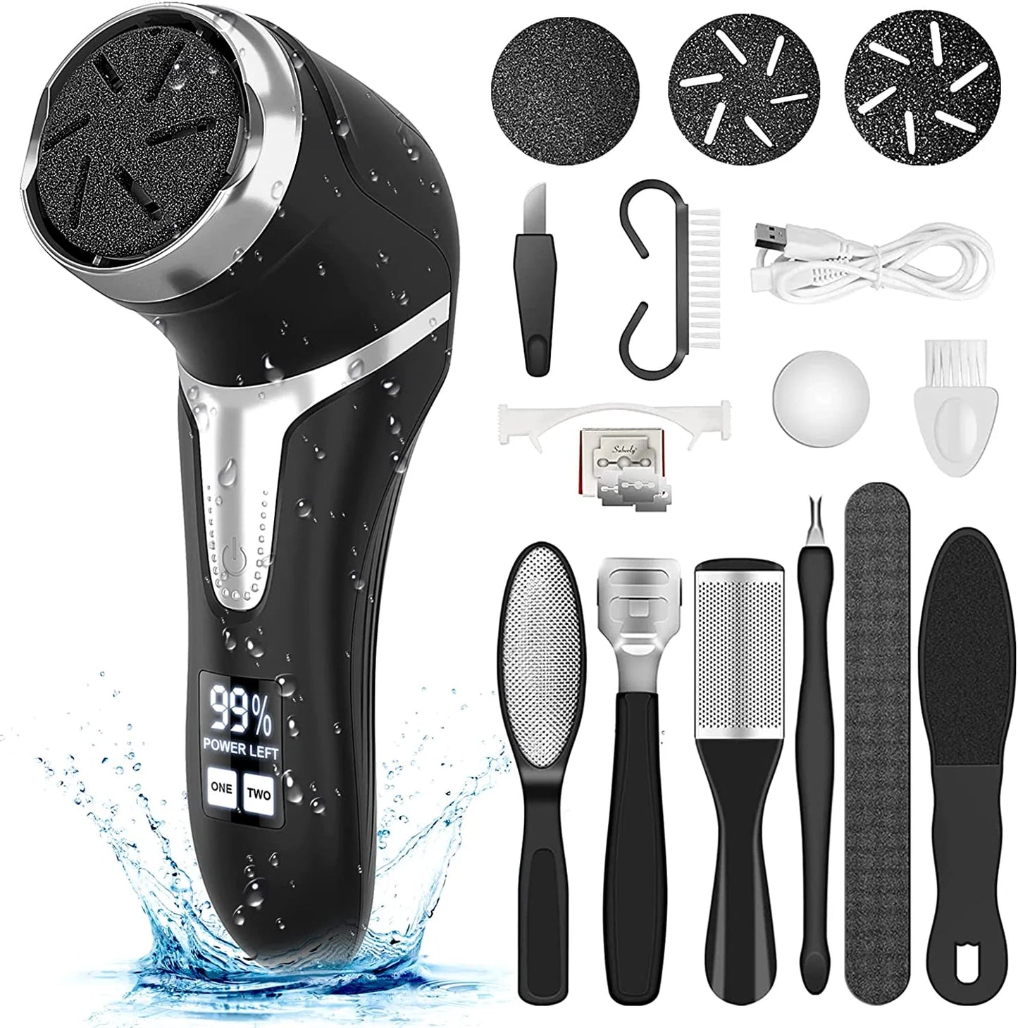 Electric Callus Remover for Feet with Vacuum, Professional Pedicure Tool, Rechargeable 