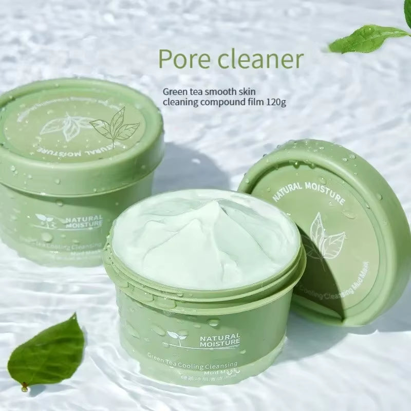 Green Tea Ice Mud Mask Cleansing Moisturizing Oil Control Blackhead Removal