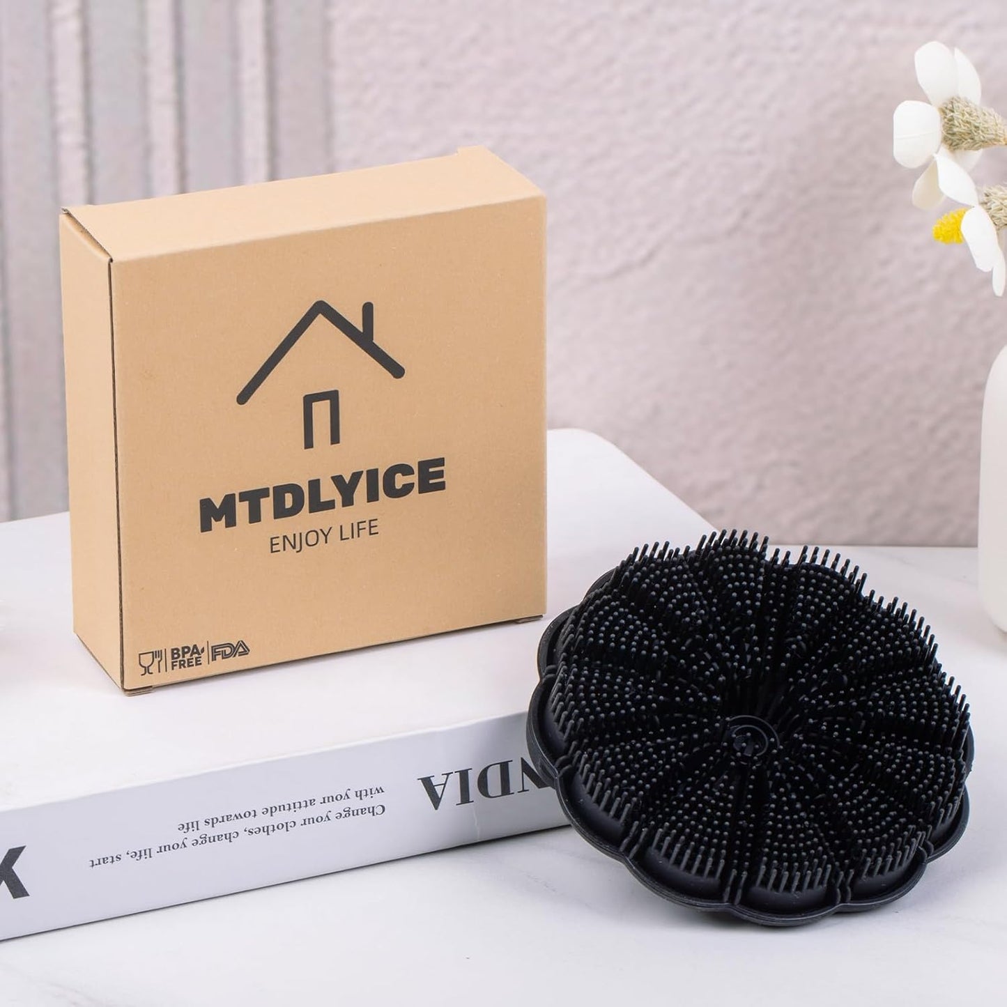  Shower Brush Exfoliating Silicone Scrubber