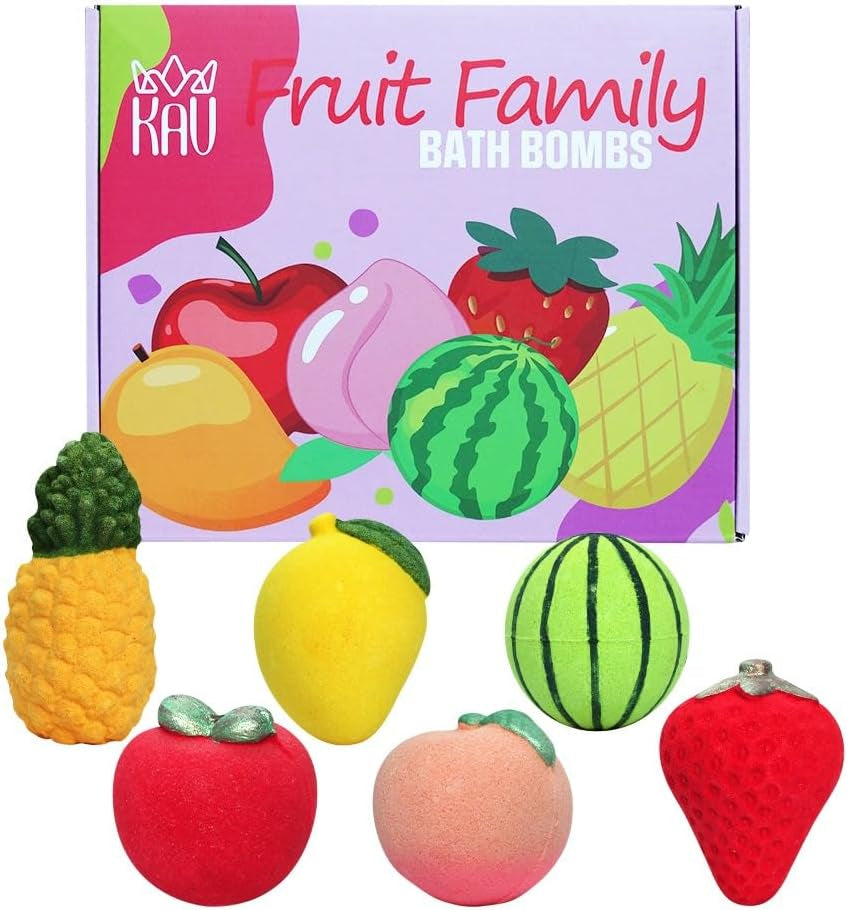 Fruit Family Bath Bomb Set - All Natural Scented 