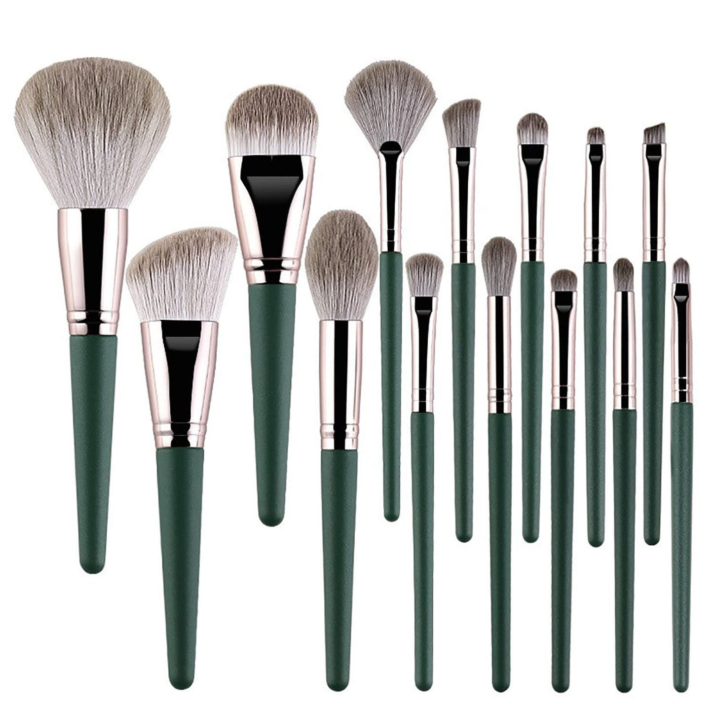 Makeup Brush Set: 14 Professional Makeup Brush Set Plant Fiber Bionic Silk