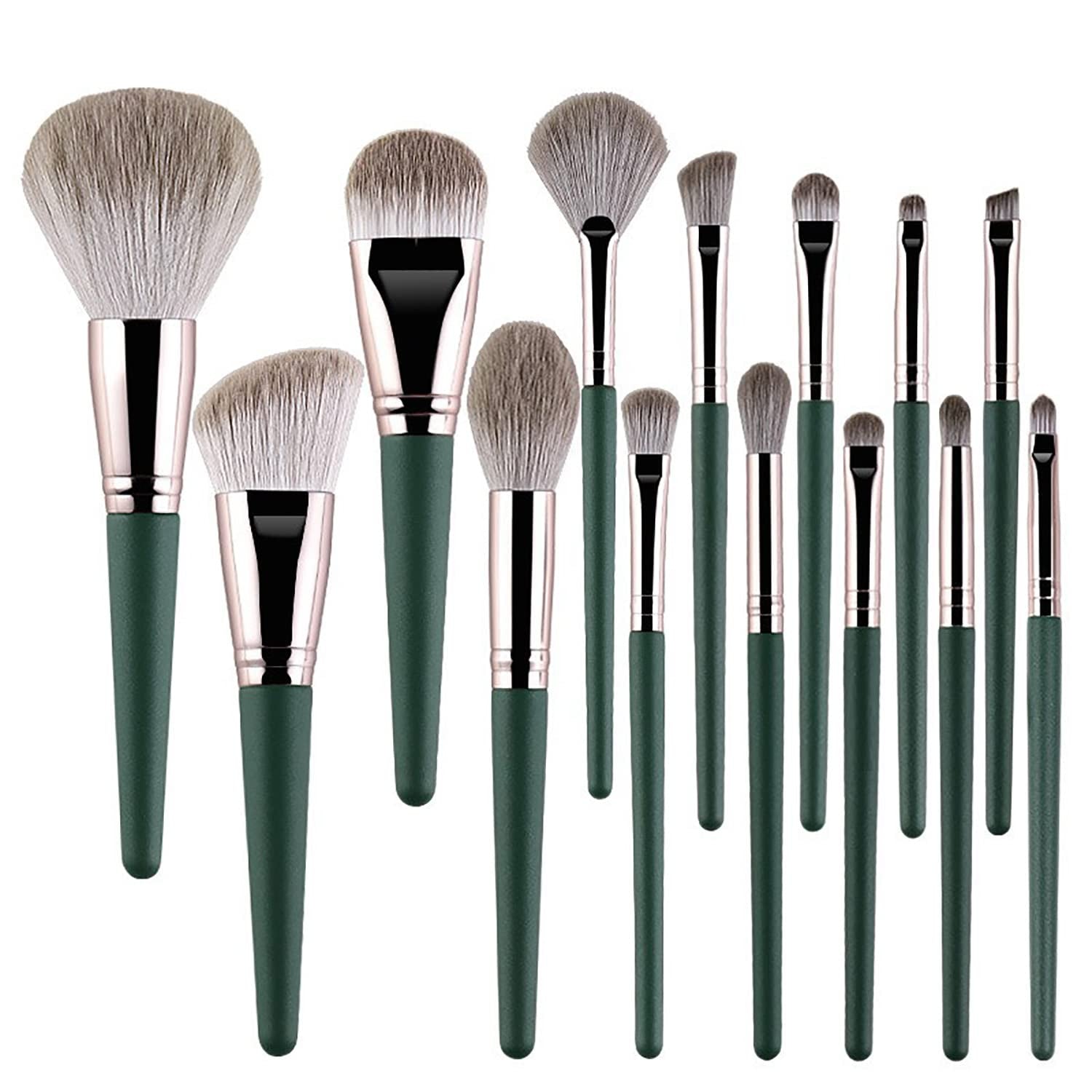 Makeup Brush Set: 14 Professional Makeup Brush Set Plant Fiber Bionic Silk