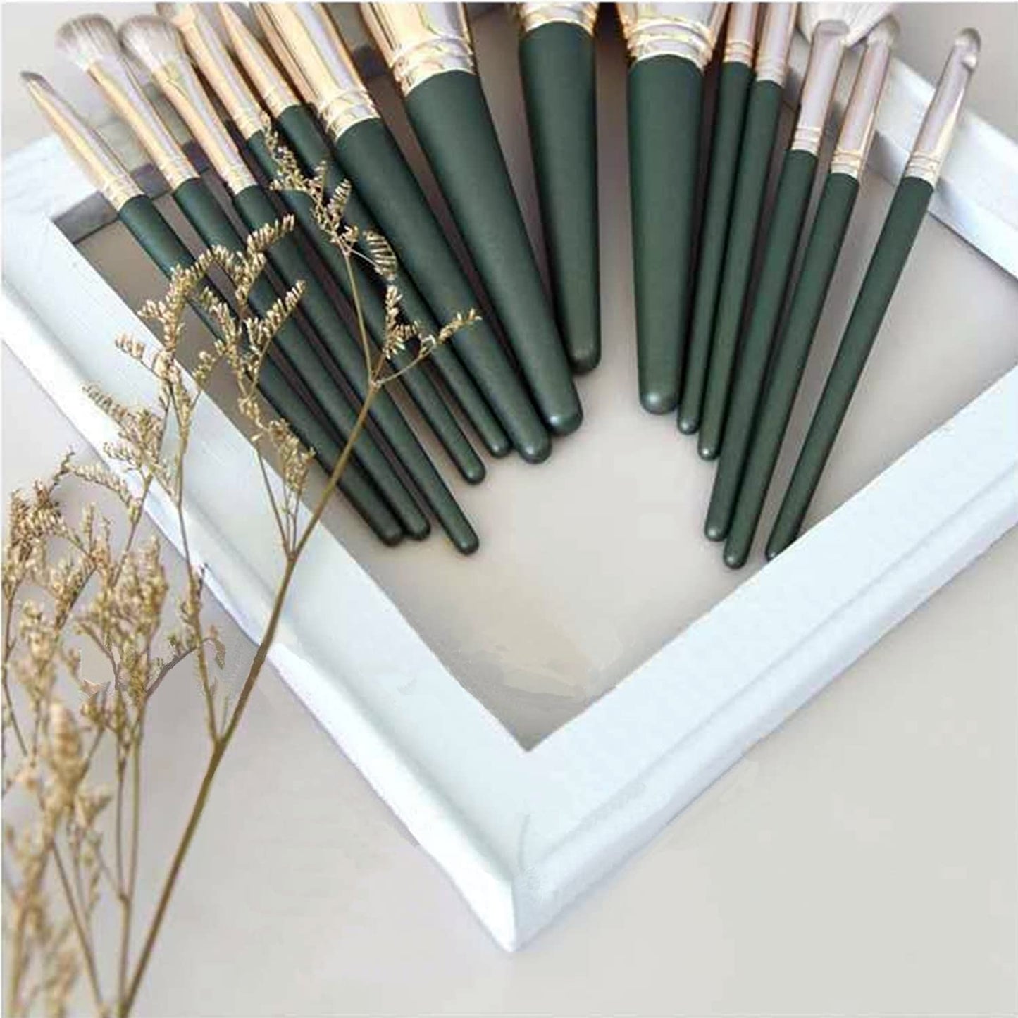 Makeup Brush Set: 14 Professional Makeup Brush Set Plant Fiber Bionic Silk